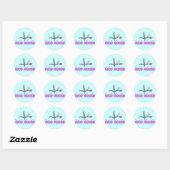 Sticker Rond NICU Nurse QRS Design (Feuille)