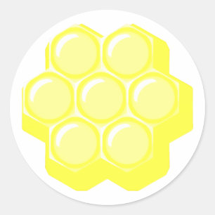 Sticker Rond nid d'abeille.