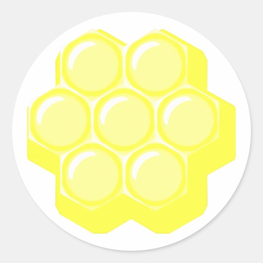 Sticker Rond nid d'abeille. (Devant)