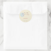 Sticker Rond Nidification Famille D'Oiseaux Sur Branches Baby s (Sac)