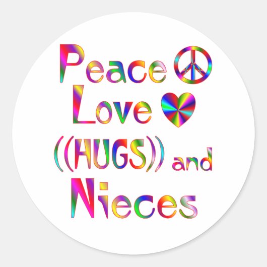 Sticker Rond Niece Hugs (Devant)