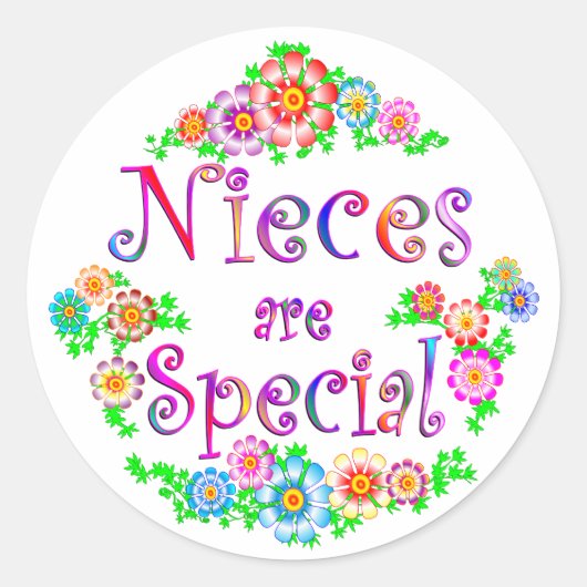 Sticker Rond NIECES est spécial (Devant)