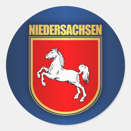 Sticker Rond Niedersachsen (Basse-Saxe) COA (Devant)