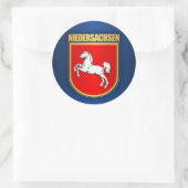 Sticker Rond Niedersachsen (Basse-Saxe) COA (Sac)