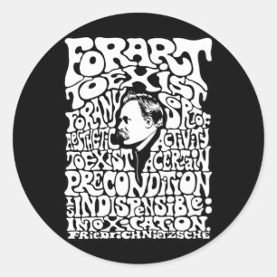 Sticker Rond Nietzsche - Art