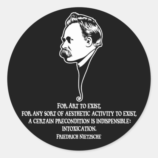 Sticker Rond Nietzsche-art-1-DKT (Devant)
