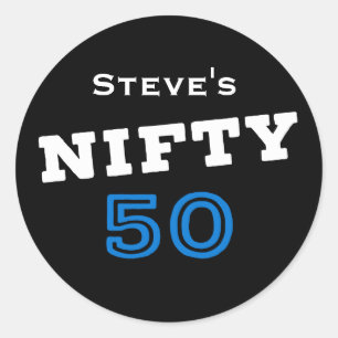 Sticker Rond Nifty 50 Anniversaire