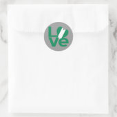 Sticker Rond Nigeria AMOUR Vert (Sac)