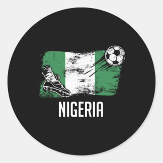 Sticker Rond Nigeria Flag Jersey Nigerian Soccer Team Nigerian 