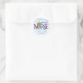 Sticker Rond Night Nurse Motto (Sac)