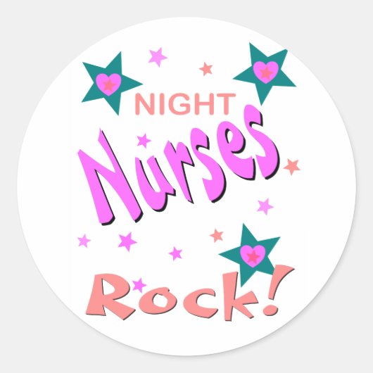 Sticker Rond Night Nurses Rock (Devant)