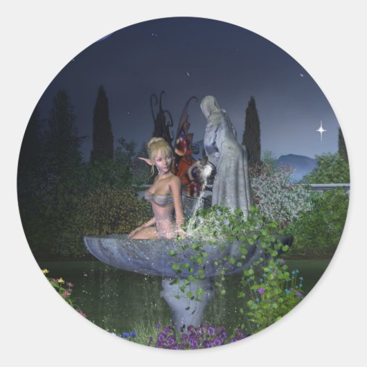 Sticker Rond Nightime Garden Fairy (Devant)
