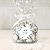 Sticker Rond Nikkah Elegant Noir Blanc Mariage Faveur