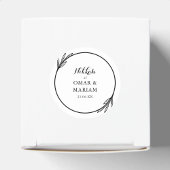Sticker Rond Nikkah Elegant Noir Blanc Mariage Faveur