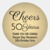 Sticker Rond N'IMPORTE QUEL Anniversaire Cheval Elégant Black & (Devant)