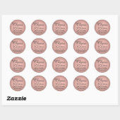 Sticker Rond N'IMPORTE QUEL Anniversaire Cheval Noir et Rose Go (Feuille)