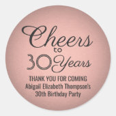 Sticker Rond N'IMPORTE QUEL Anniversaire Cheval Noir et Rose Go (Devant)