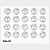 Sticker Rond N'importe quel anniversaire de mariage (40) Cadre  (Feuille)