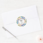 Sticker Rond N'importe quel anniversaire de mariage (40) Cadre  (Enveloppe)