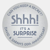 Sticker Rond N'IMPORTE QUEL Anniversaire Surprise Marine et Fau (Devant)