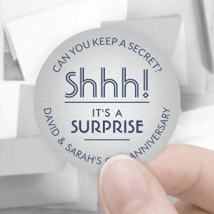 Sticker Rond N'IMPORTE QUEL Anniversaire Surprise Marine et Fau
