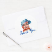 Sticker Rond N'Importe Quel Arrière - plan Couleur Un Petit Cha (Enveloppe)