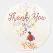 Sticker Rond N'Importe Quel Arrière - plan Couleur Un Petit Ois (Devant)