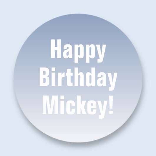 Sticker Rond N'importe quel nom, joyeux anniversaire + n'import