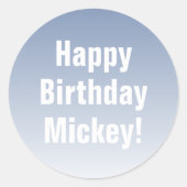 Sticker Rond N'importe quel nom, joyeux anniversaire + n'import (Devant)