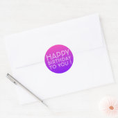Sticker Rond N'Importe Quel Nom Modifiable Joyeux Anniversaire  (Enveloppe)