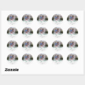 Sticker Rond N'importe quel texte vert Script Typographie moder (Feuille)