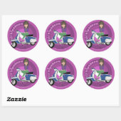 Sticker Rond Nina (Feuille)