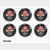 Sticker Rond Nina Anniversaire (Feuille)