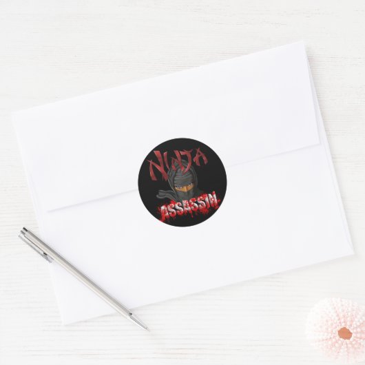 Sticker Rond Ninja Assassin (Enveloppe)