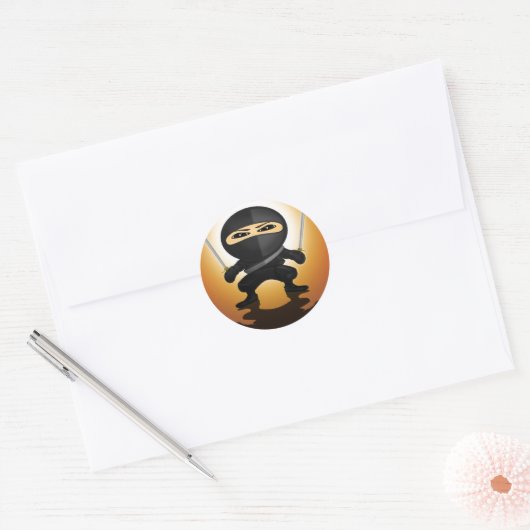 Sticker Rond Ninja Boy (Enveloppe)