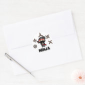 Sticker Rond Ninja Boy (Enveloppe)