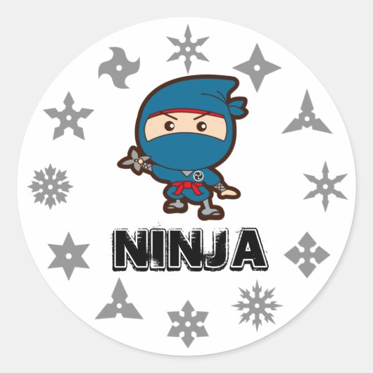 Sticker Rond Ninja Boy (Devant)