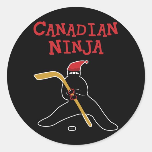 Sticker Rond Ninja canadien (Devant)