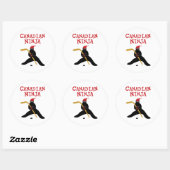 Sticker Rond Ninja canadien (Feuille)