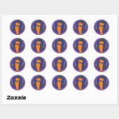 Sticker Rond Ninja Carrot (Feuille)