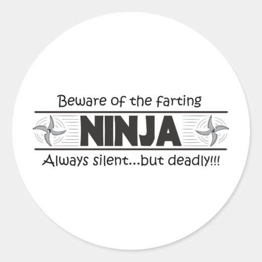 Sticker Rond ninja fart (Devant)