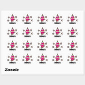 Sticker Rond Ninja Girl (Feuille)
