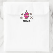 Sticker Rond Ninja Girl (Sac)