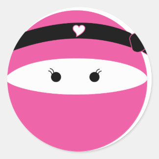 Sticker Rond Ninja Girl