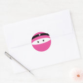 Sticker Rond Ninja Girl (Enveloppe)