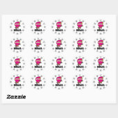 Sticker Rond Ninja Girl (Feuille)