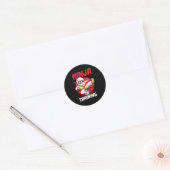 Sticker Rond Ninja In Training Costume Party Warrior Boys Girls (Enveloppe)