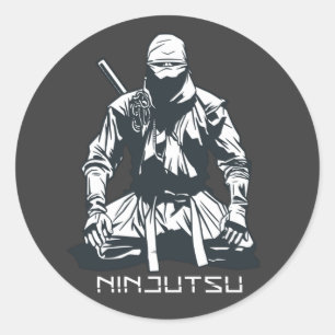 Sticker Rond Ninja Japon Ninjutsu Assassin