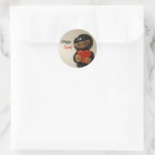 Sticker Rond Ninja Love (Sac)