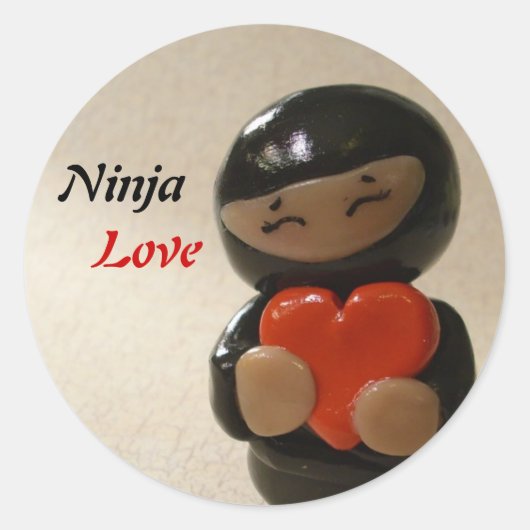 Sticker Rond Ninja Love (Devant)